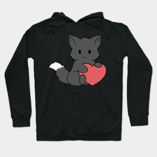 Black Fox Heart Hoodie